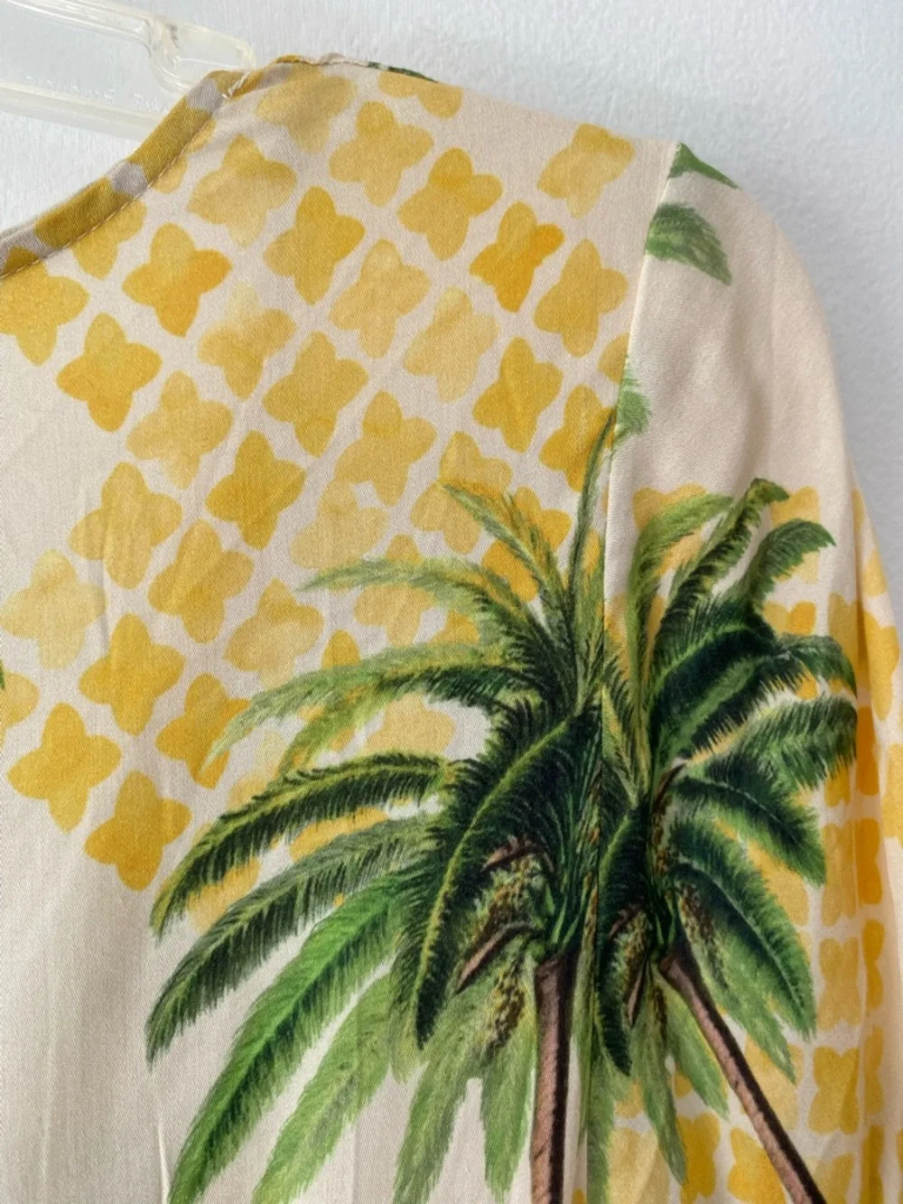 Agua Bendita Melanie Goa Dress Tropical Print size small Yellow Green - Picture 7 of 9